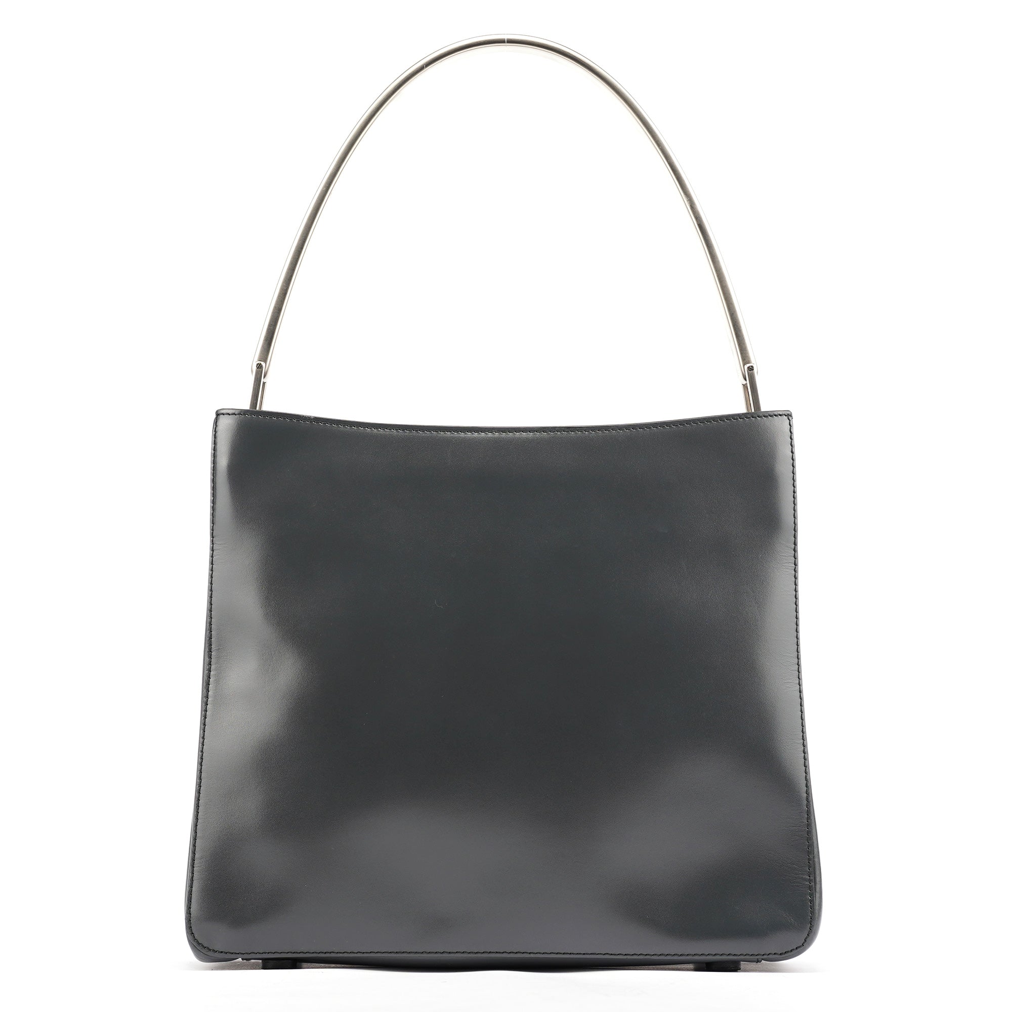 1998 Grey Vitello Metallo Shoulder Bag