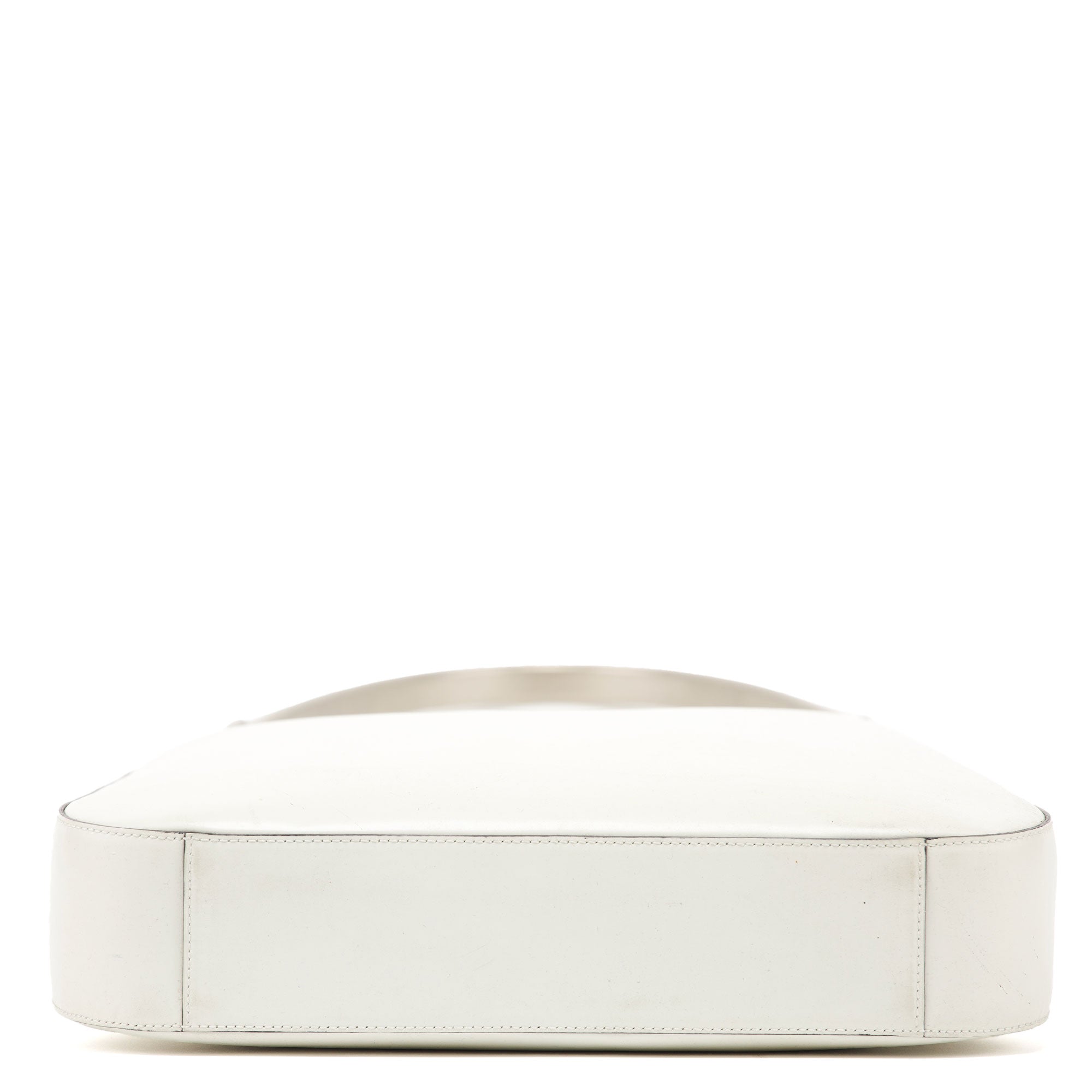 1998 Vitello Metallo White Calfskin Shoulder Bag