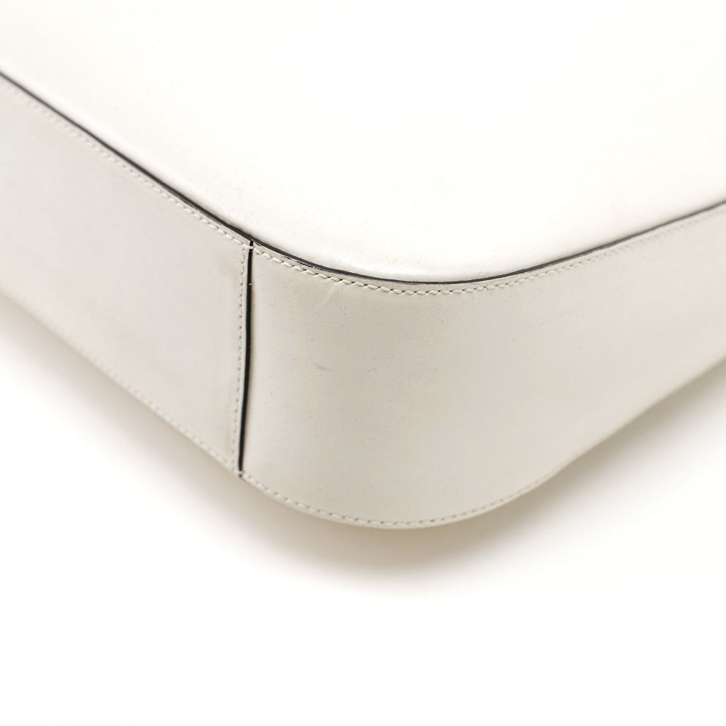1998 Vitello Metallo White Calfskin Shoulder Bag