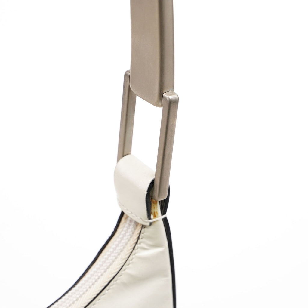 1998 Vitello Metallo White Calfskin Shoulder Bag