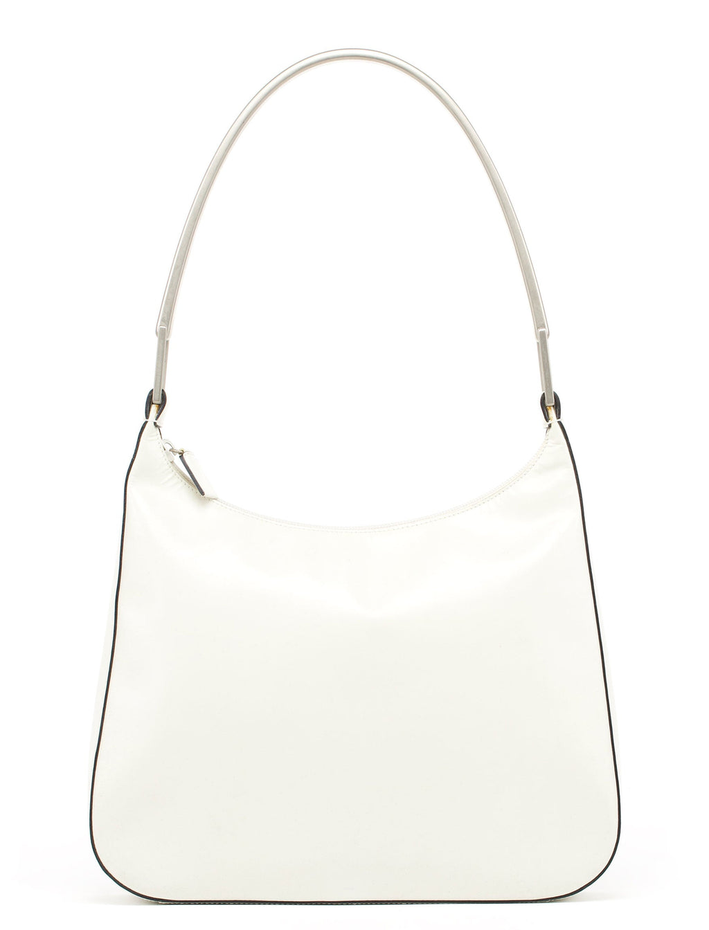 1998 Vitello Metallo White Calfskin Shoulder Bag