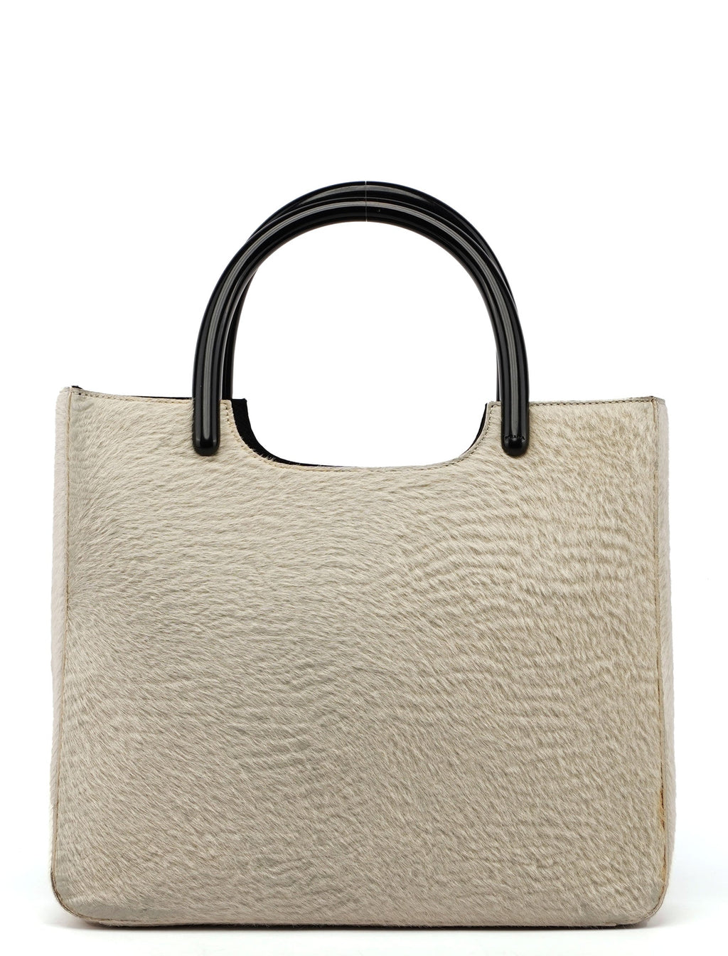 1998 White Astrakhan Plastic Tote Bag