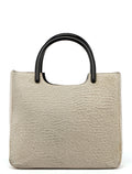 1998 White Astrakhan Plastic Tote Bag
