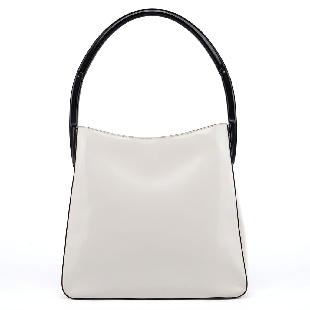 1998 White Spazzolato Sport Plastic Shoulder Bag