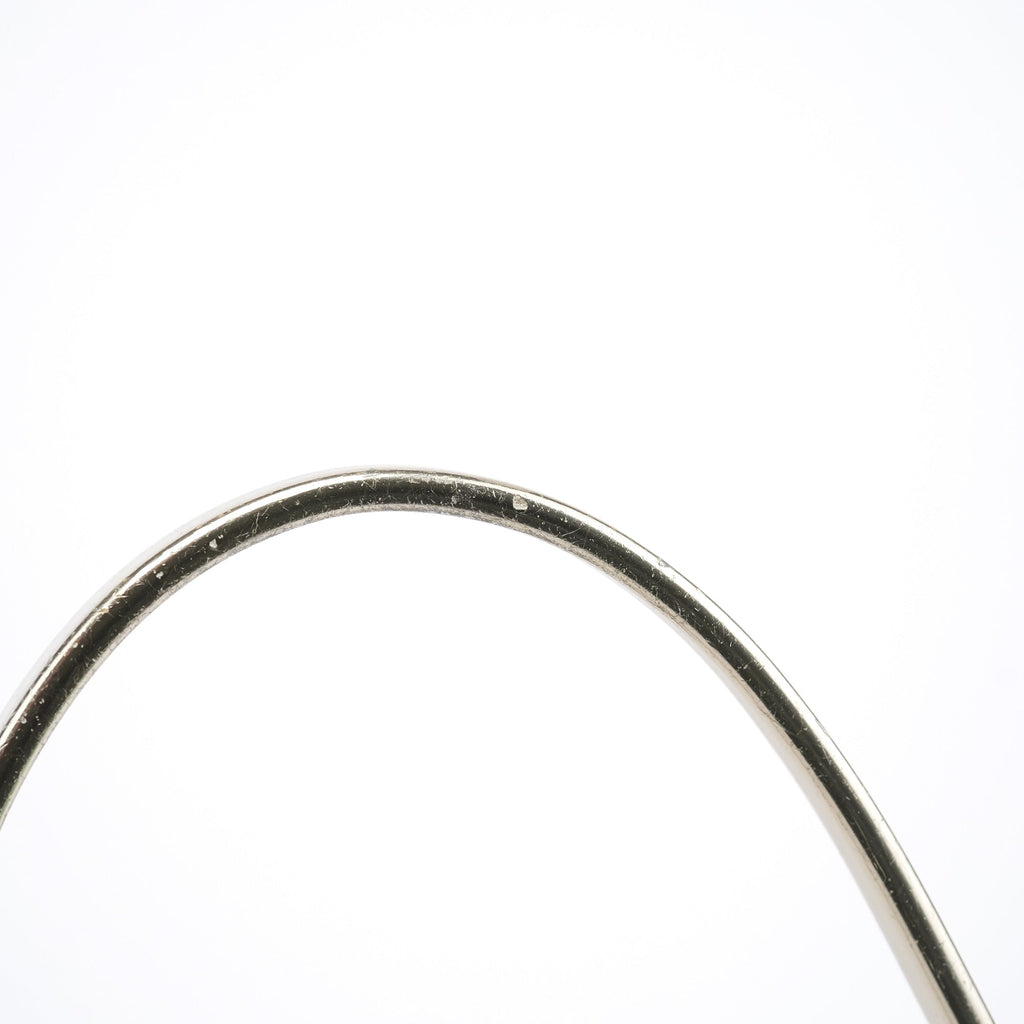 1998 White Vitello Metal Campaign Shoulder Bag