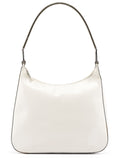 1998 White Vitello Metal Campaign Shoulder Bag