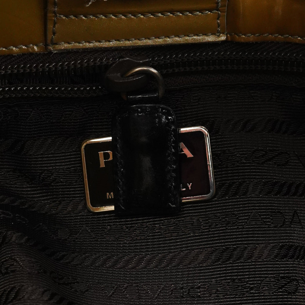 1998 Yellow Patent Leather Asim Shoulder Bag