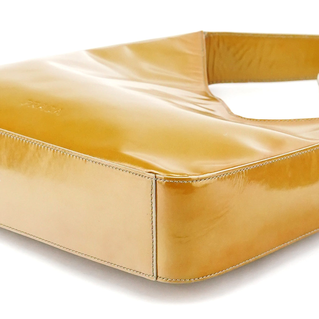 1998 Yellow Patent Leather Asim Shoulder Bag