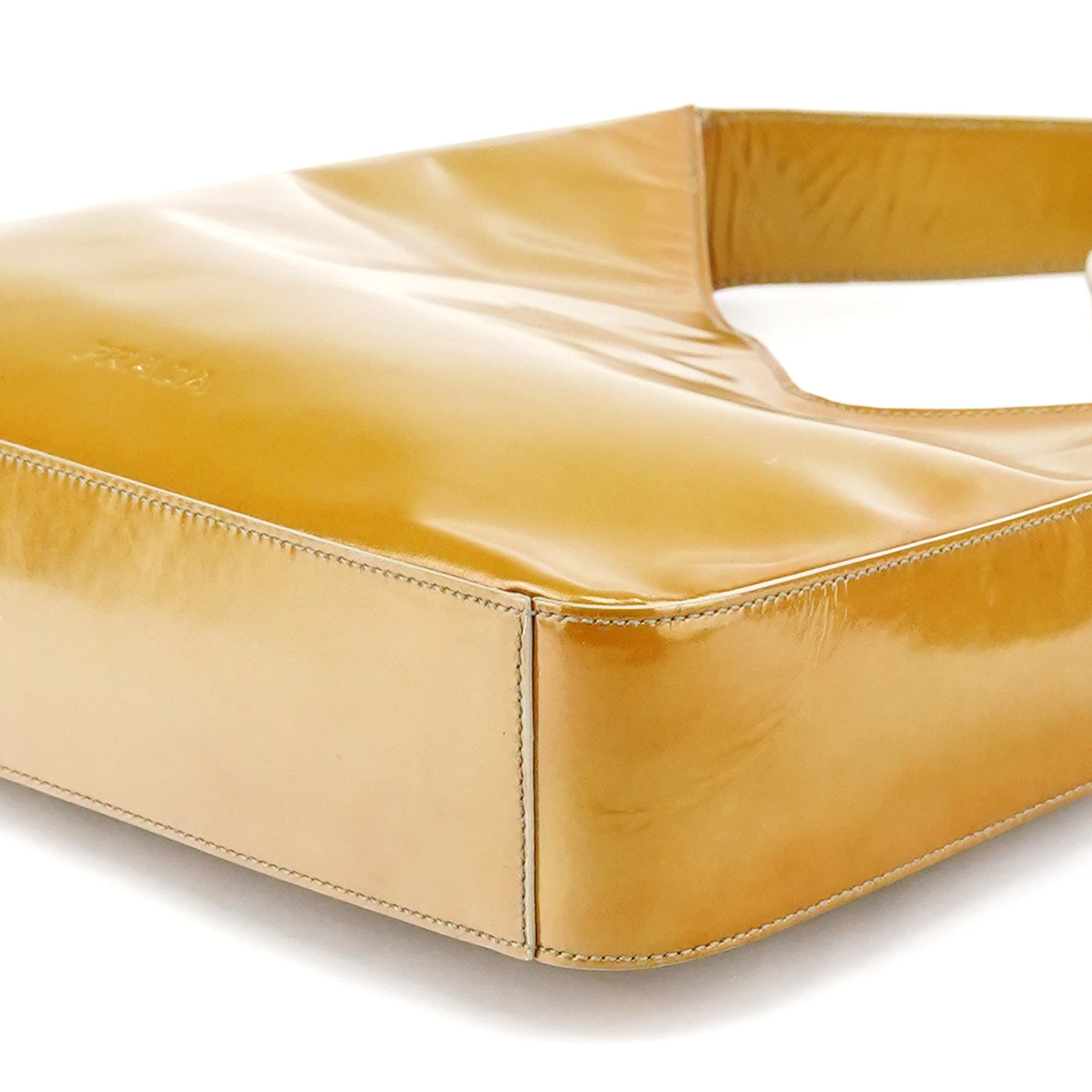 1998 Yellow Patent Leather Asim Shoulder Bag