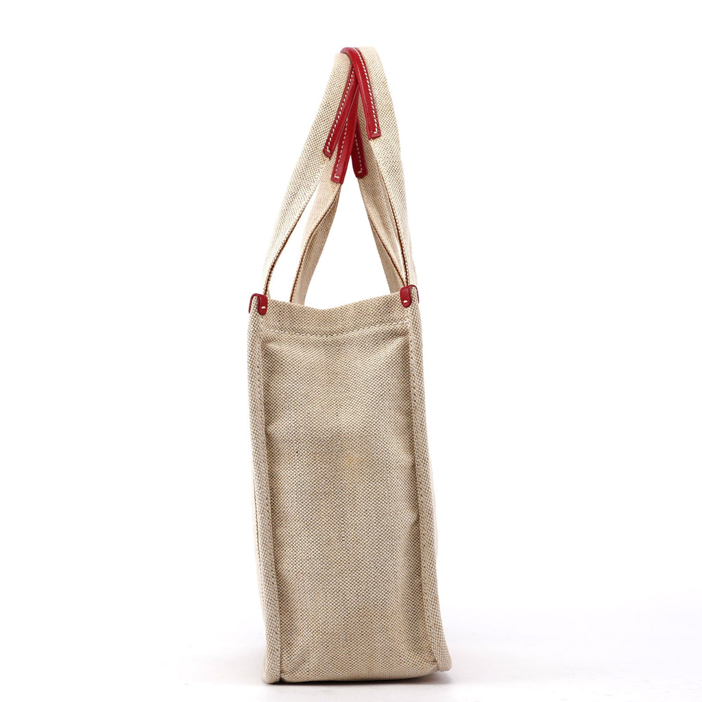 1999 Beige Red Canapa Sport Tote