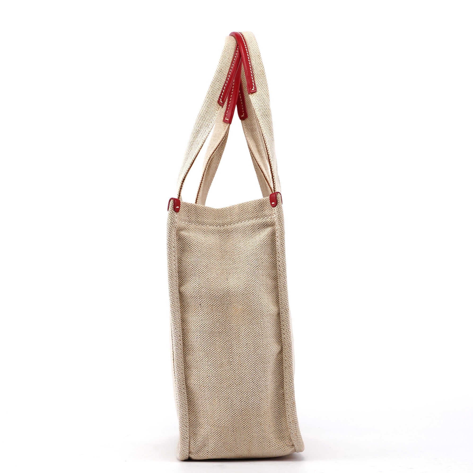 1999 Beige Red Canapa Sport Tote