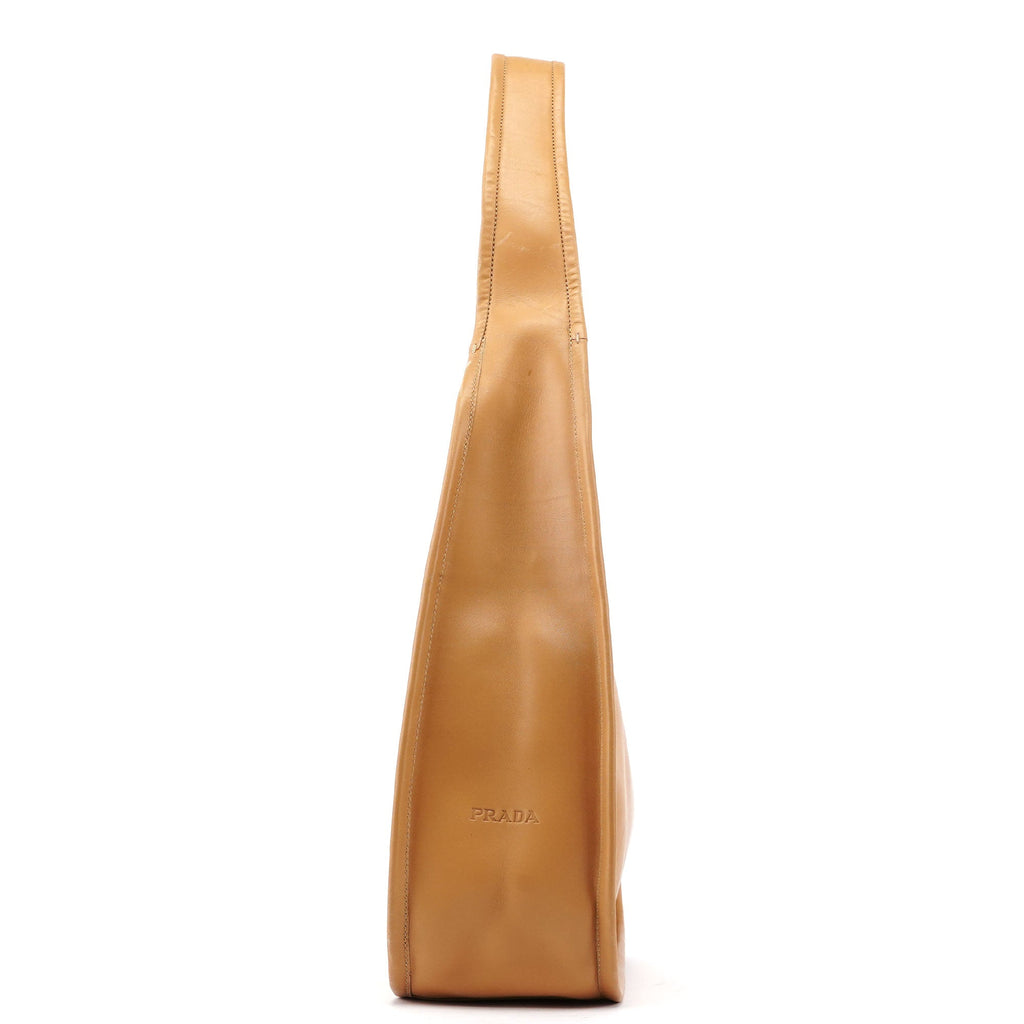1999 Beige Vitello Basic Hobo Shoulder Bag