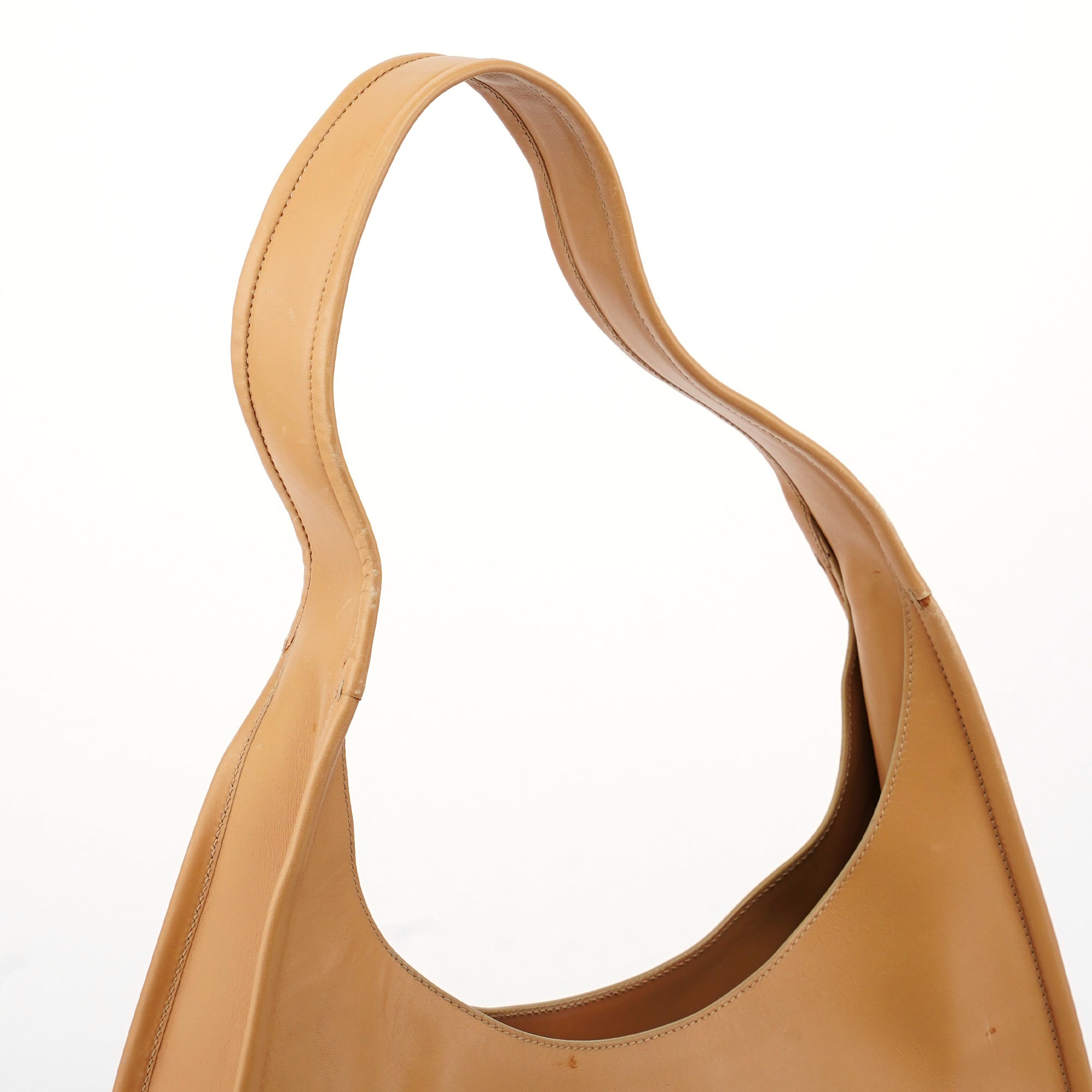 1999 Beige Vitello Basic Hobo Shoulder Bag