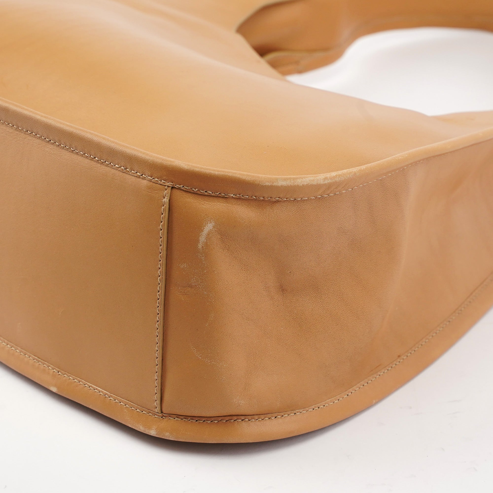 1999 Beige Vitello Basic Hobo Shoulder Bag