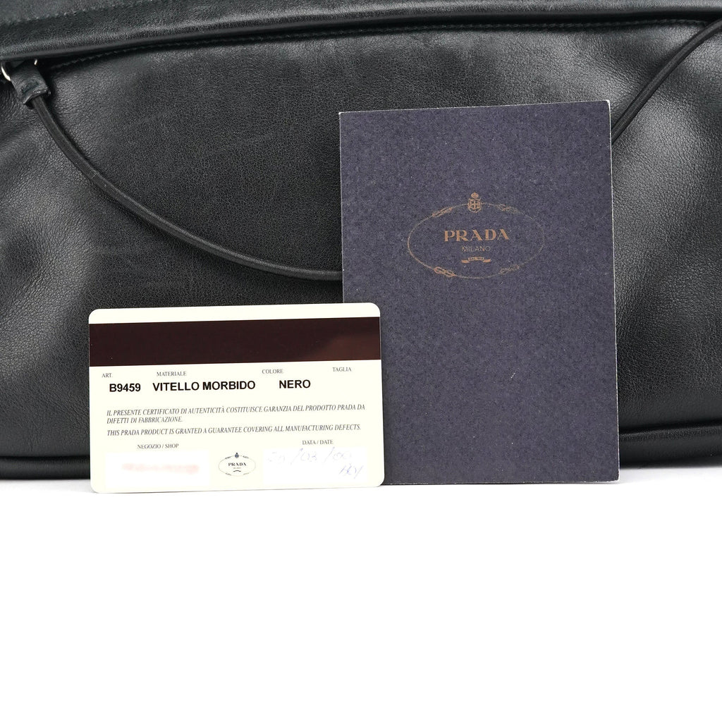 1999 Black Calfskin Crossbody Messenger Bag