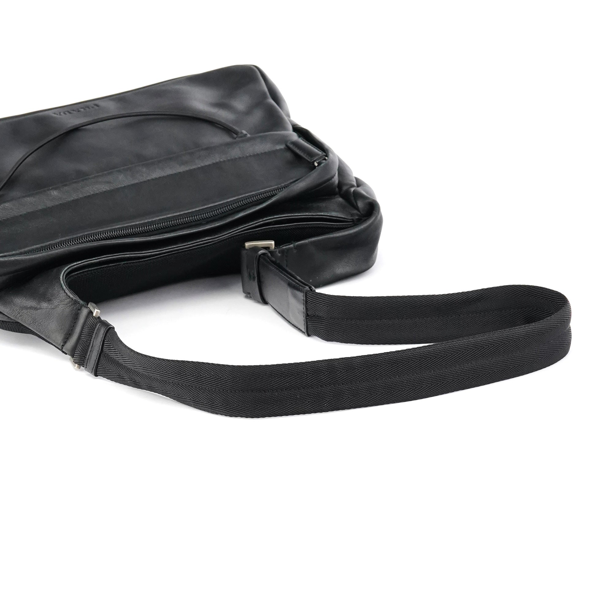 1999 Black Calfskin Crossbody Messenger Bag