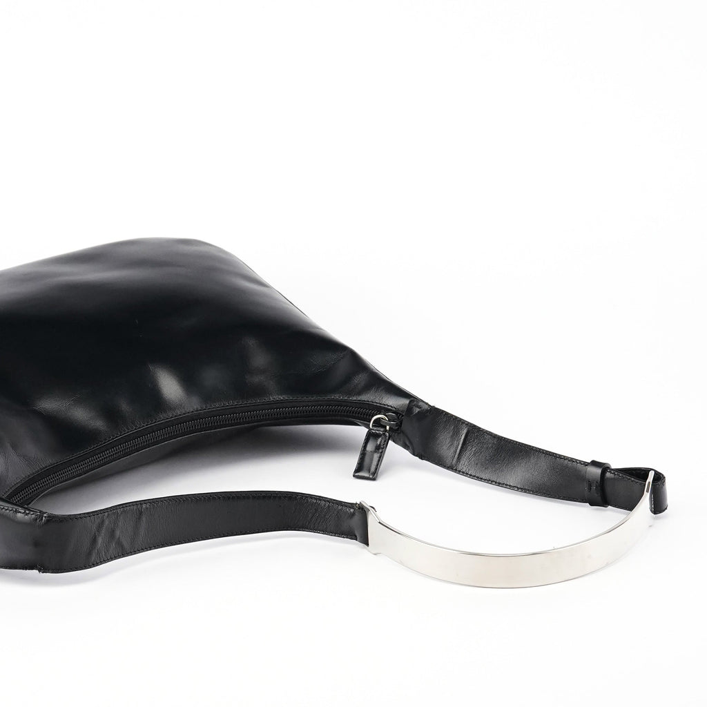 1999 Black Vitello Metallo Shoulder Bag