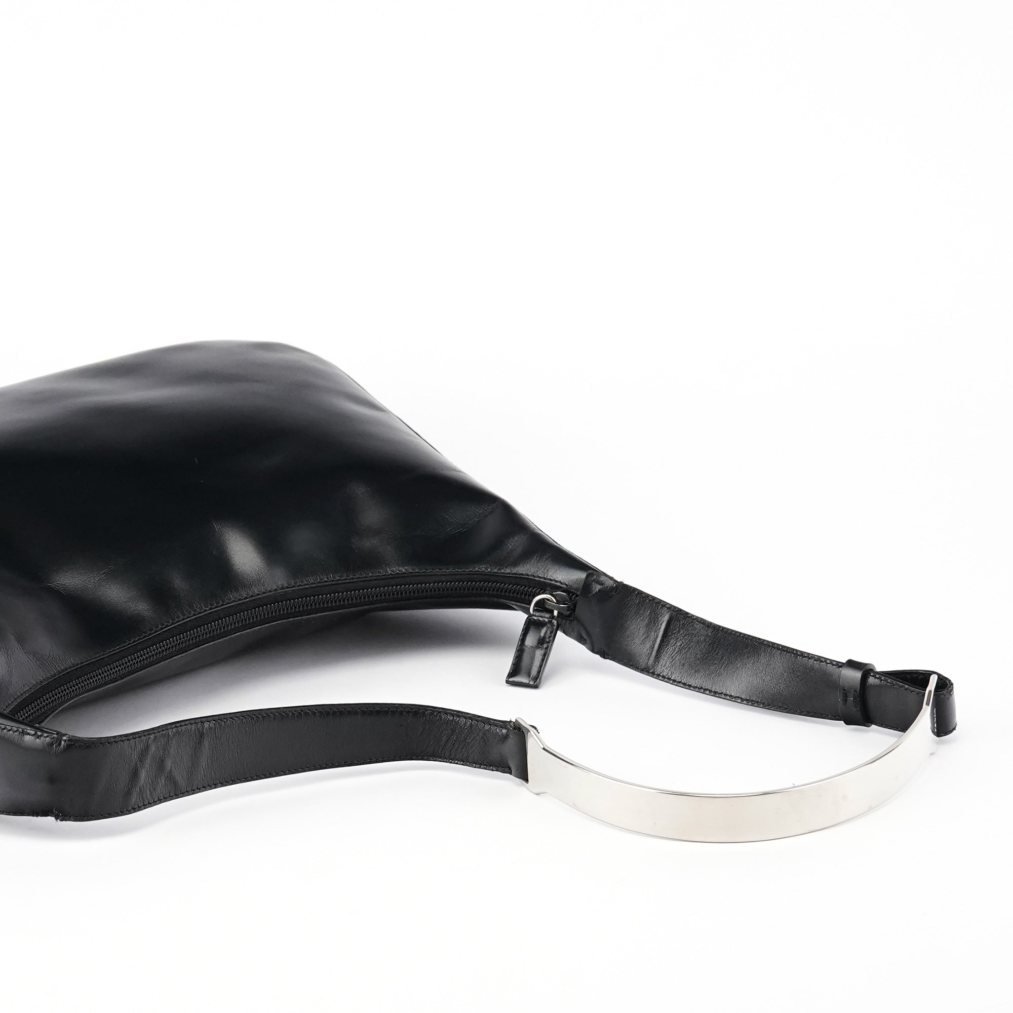 1999 Black Vitello Metallo Shoulder Bag