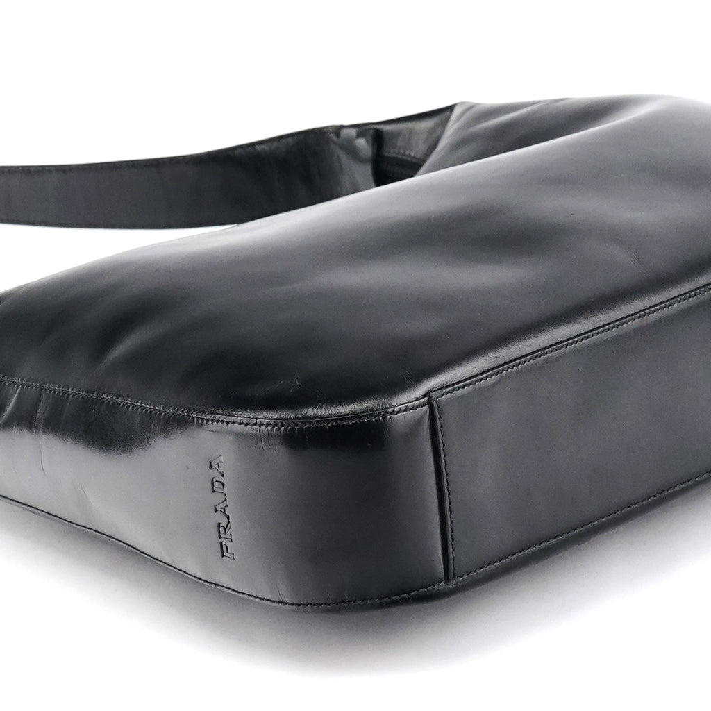 1999 Black Vitello Metallo Shoulder Bag