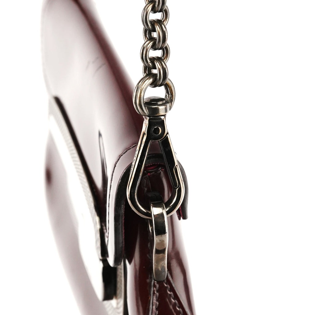 2004 Burgundy Spazzolato Mirror Shoulder Bag