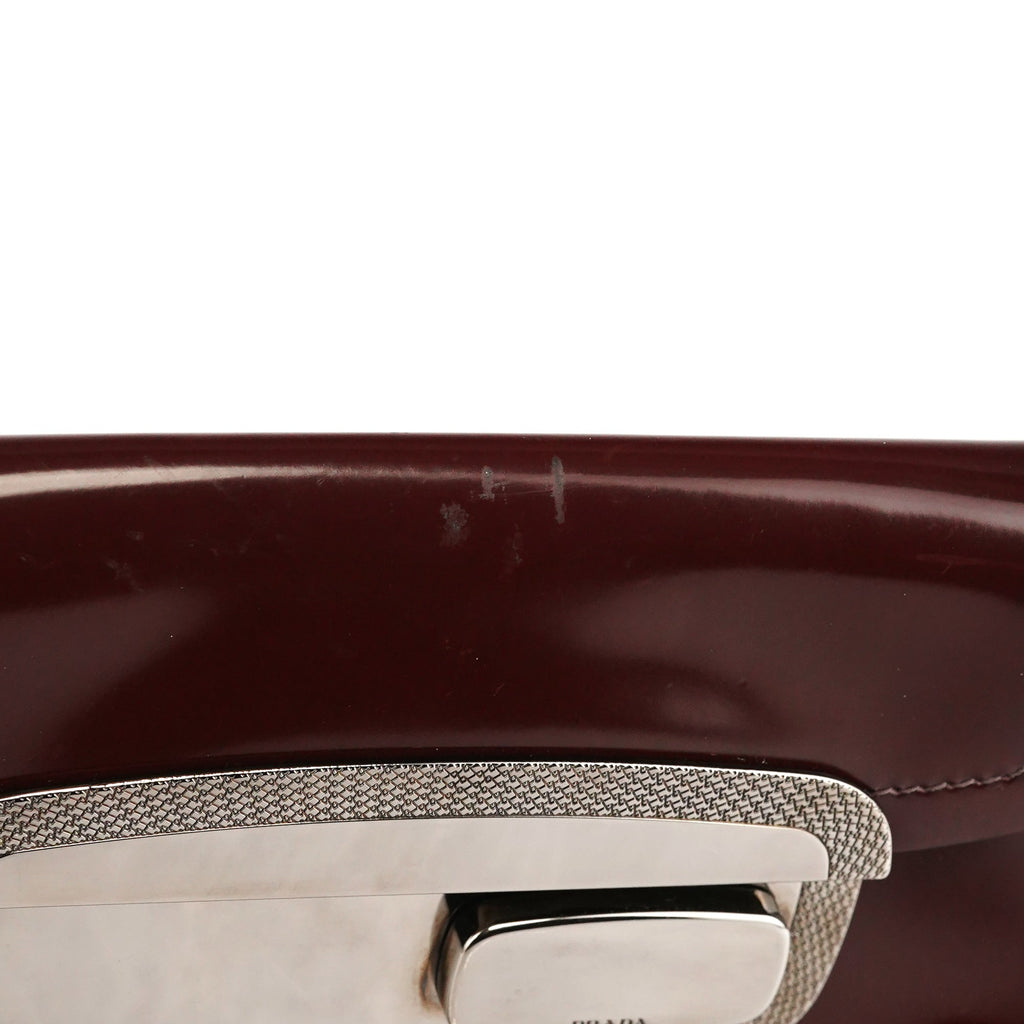 2004 Burgundy Spazzolato Mirror Shoulder Bag