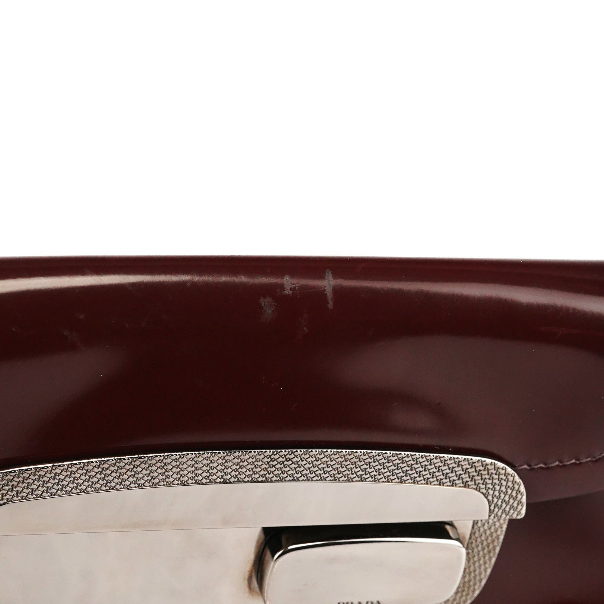 2004 Burgundy Spazzolato Mirror Shoulder Bag