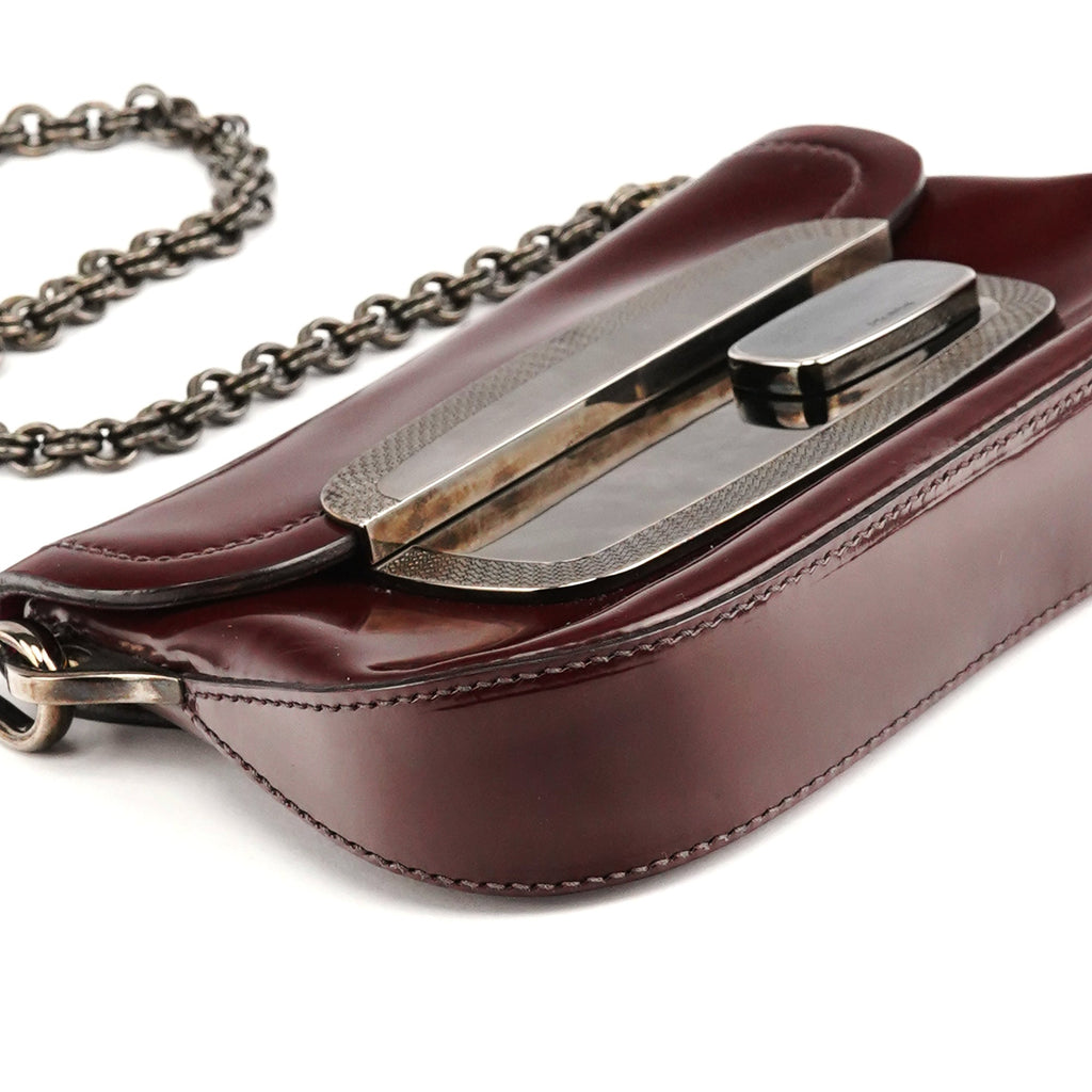 2004 Burgundy Spazzolato Mirror Shoulder Bag