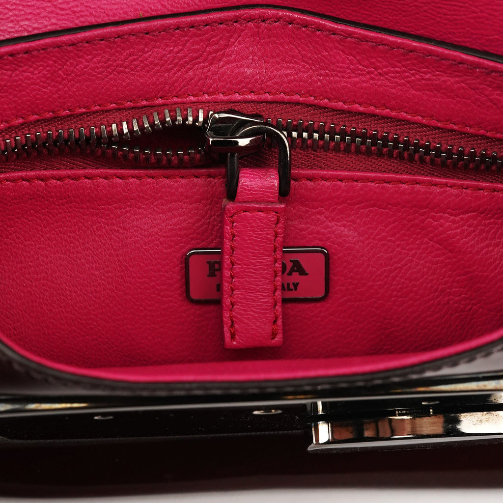 2004 Burgundy Spazzolato Mirror Shoulder Bag