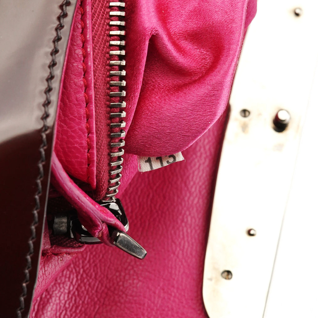 2004 Burgundy Spazzolato Mirror Shoulder Bag