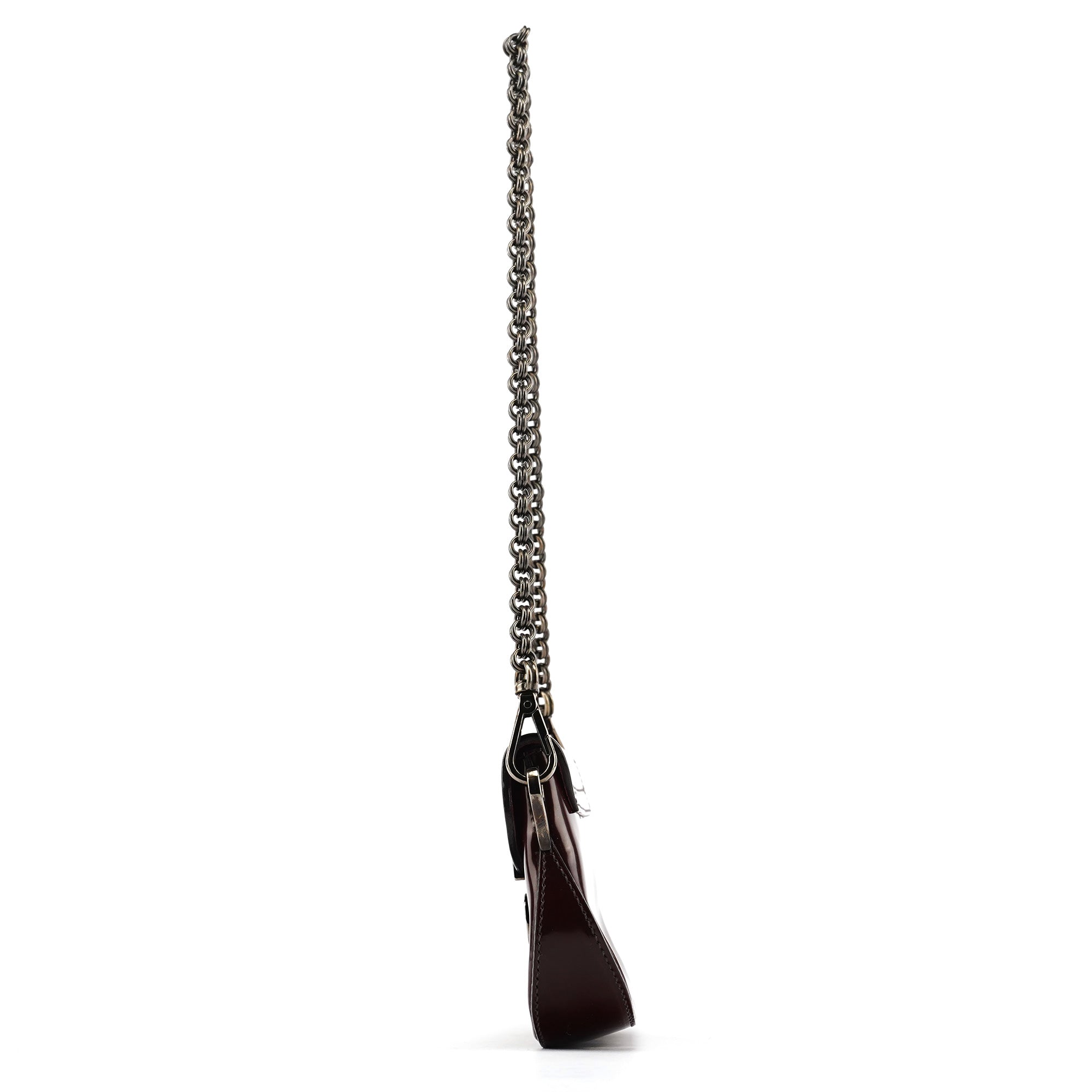 2004 Burgundy Spazzolato Mirror Shoulder Bag