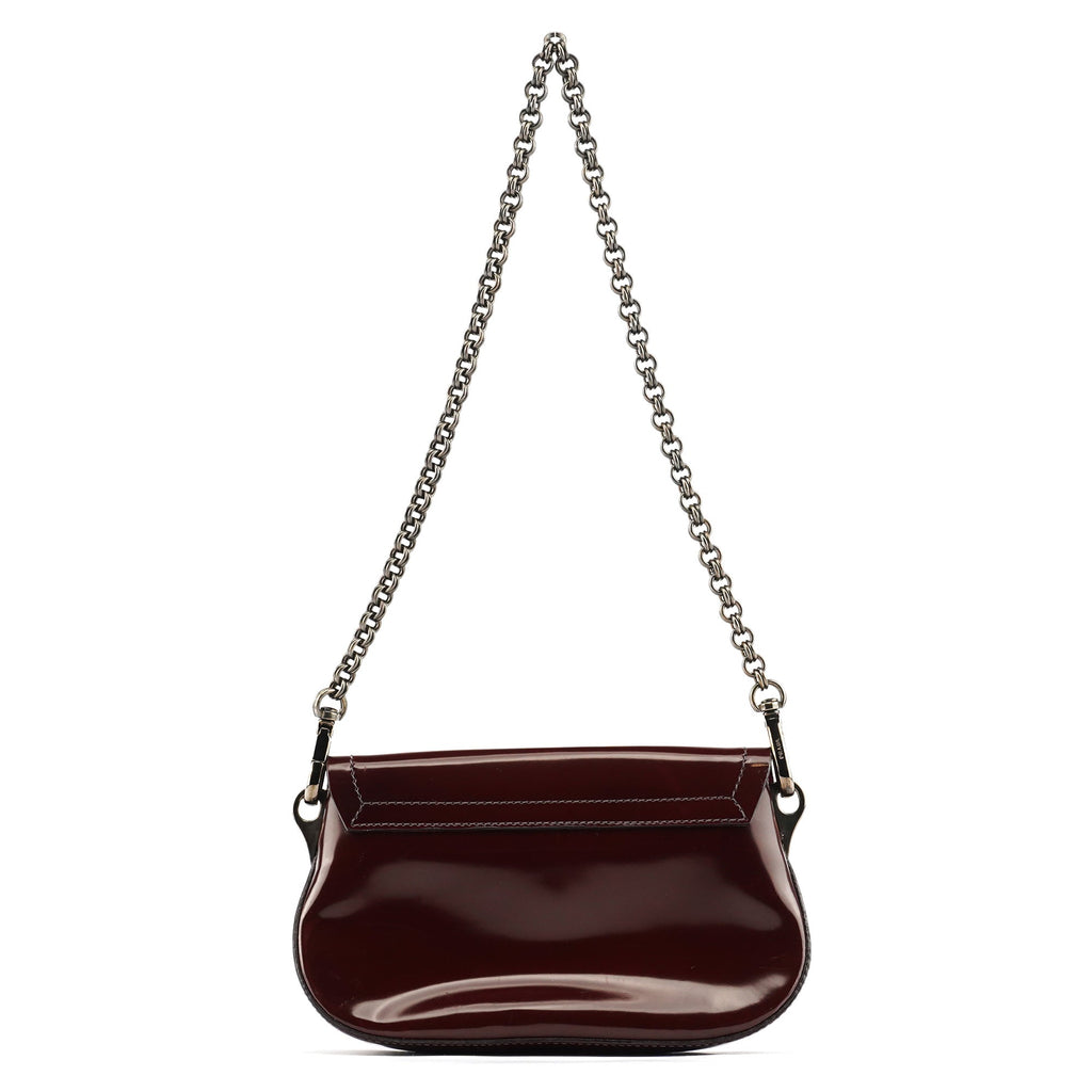 2004 Burgundy Spazzolato Mirror Shoulder Bag