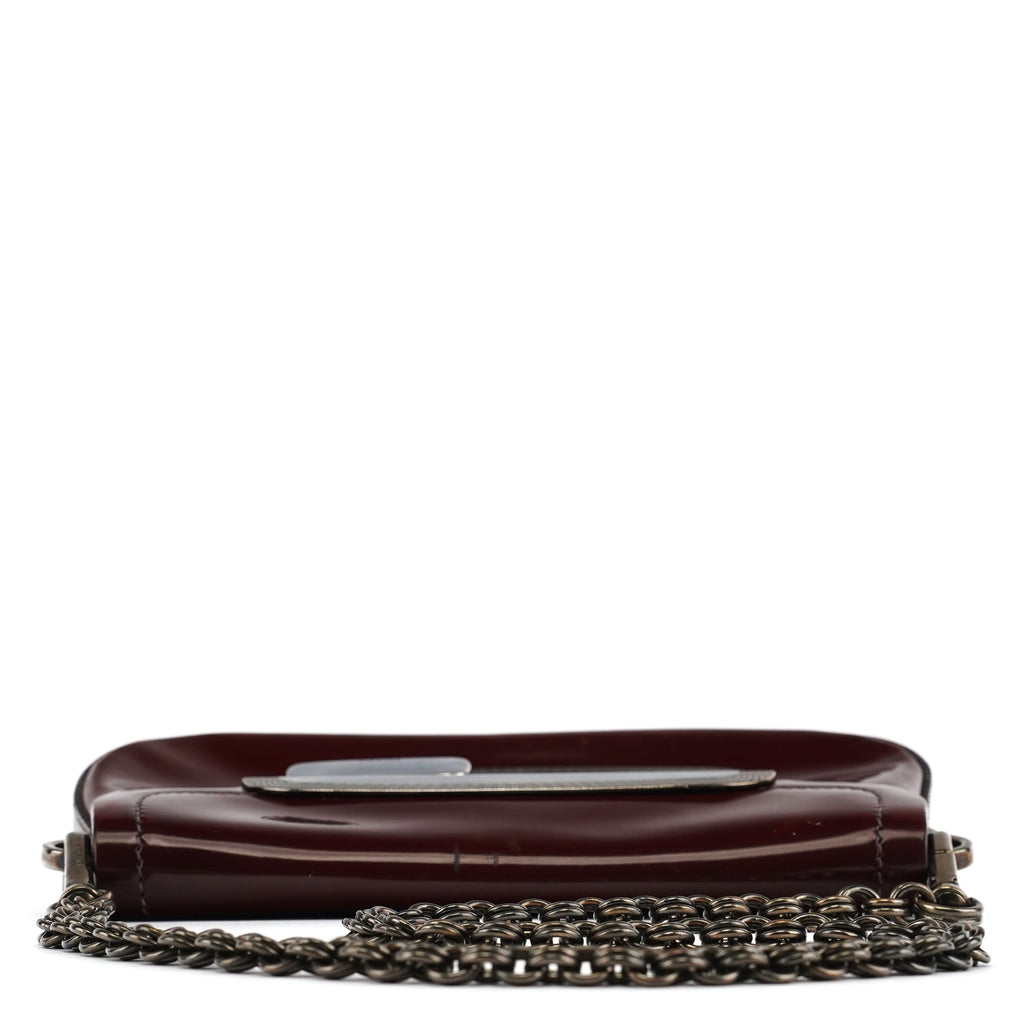 2004 Burgundy Spazzolato Mirror Shoulder Bag