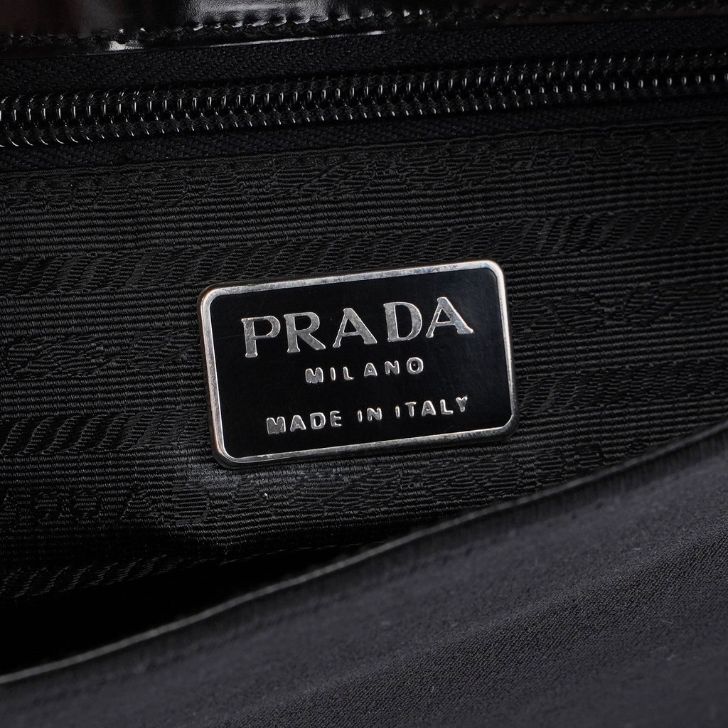 Prada Black Spazzolato Shoulder Bag