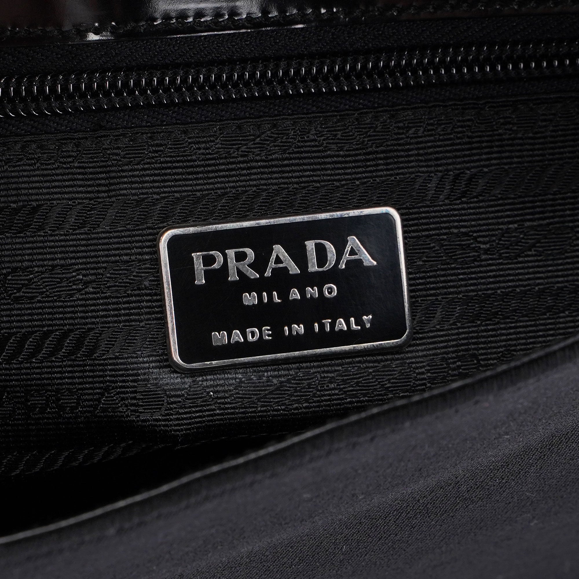 Prada Black Spazzolato Shoulder Bag