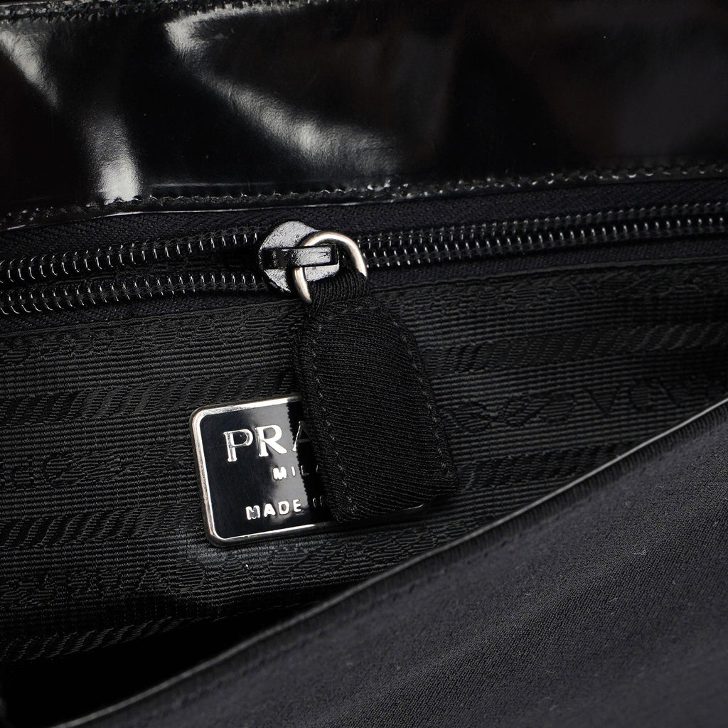 Prada Black Spazzolato Shoulder Bag