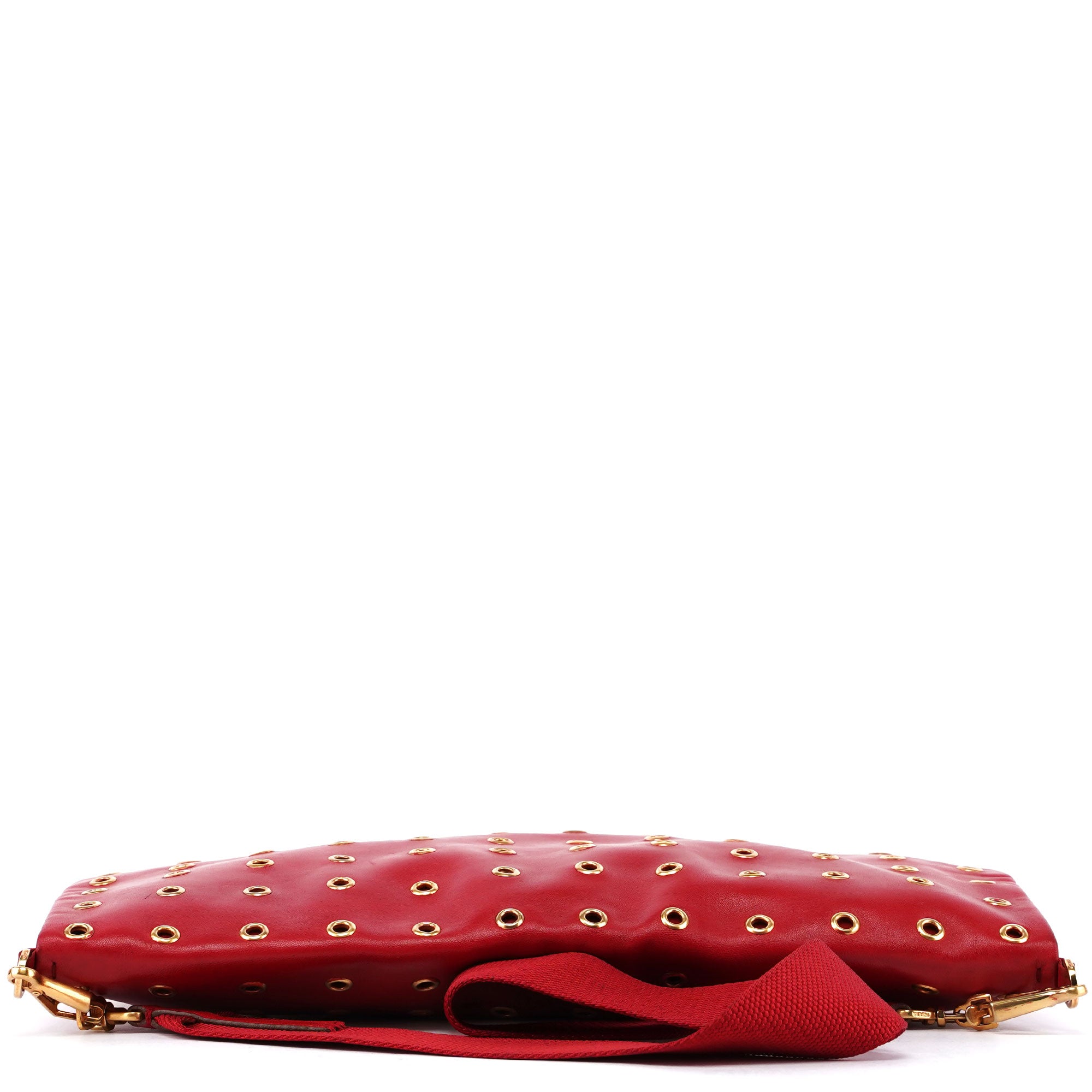 Prada Red Leather Shoulder Bag