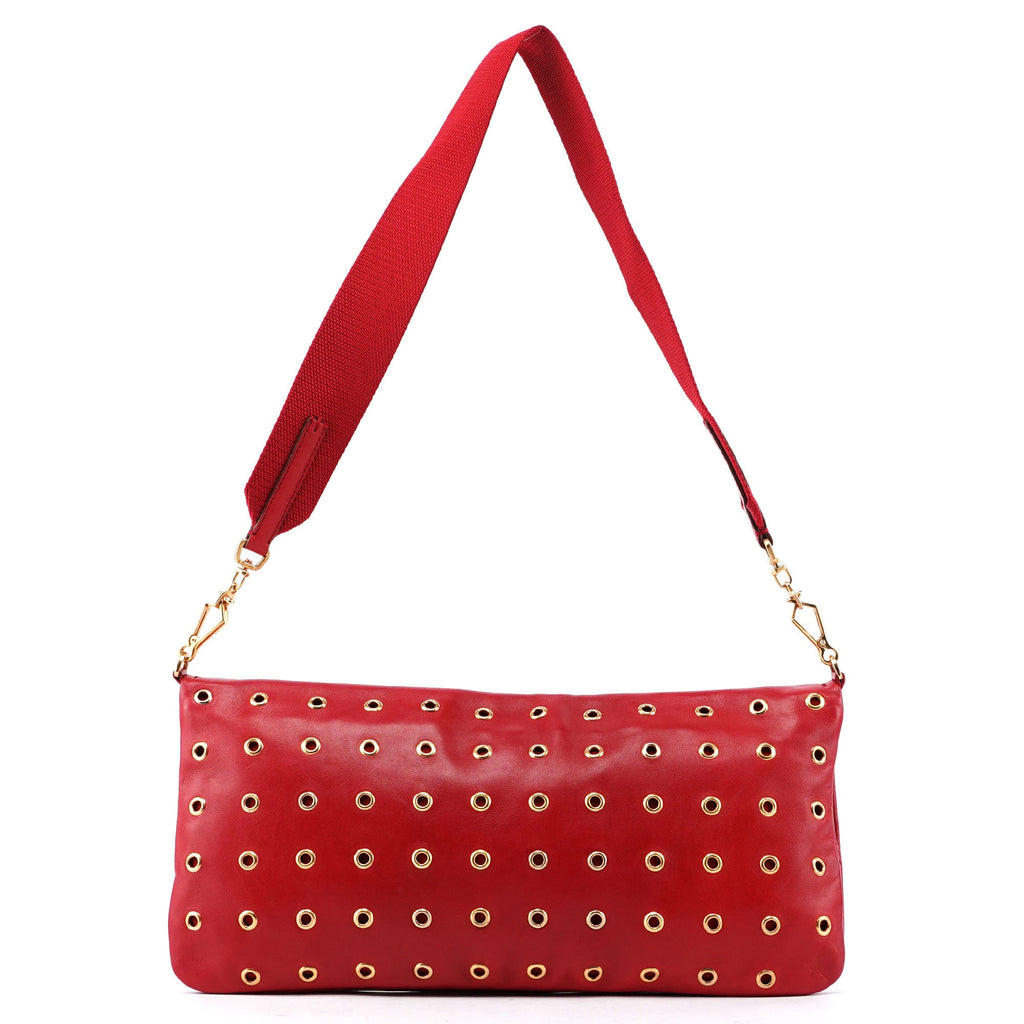 Prada Red Leather Shoulder Bag