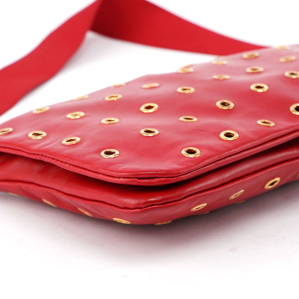 Prada Red Leather Shoulder Bag