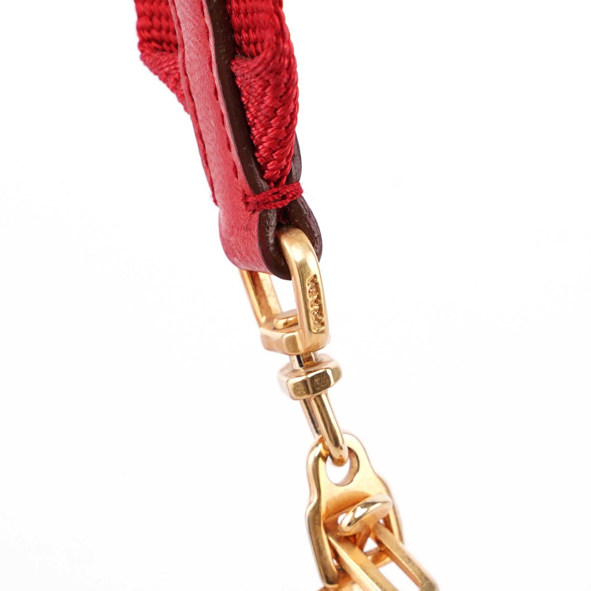 Prada Red Leather Shoulder Bag
