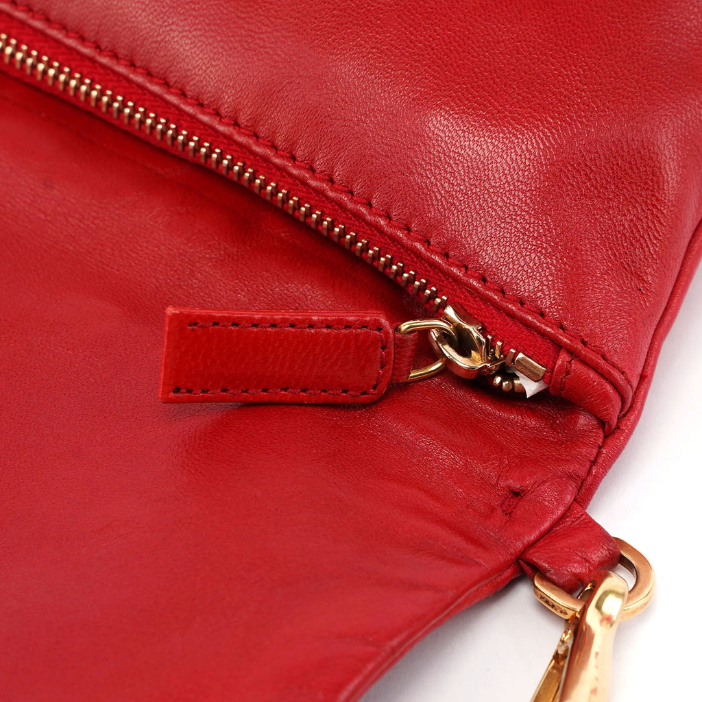 Prada Red Leather Shoulder Bag