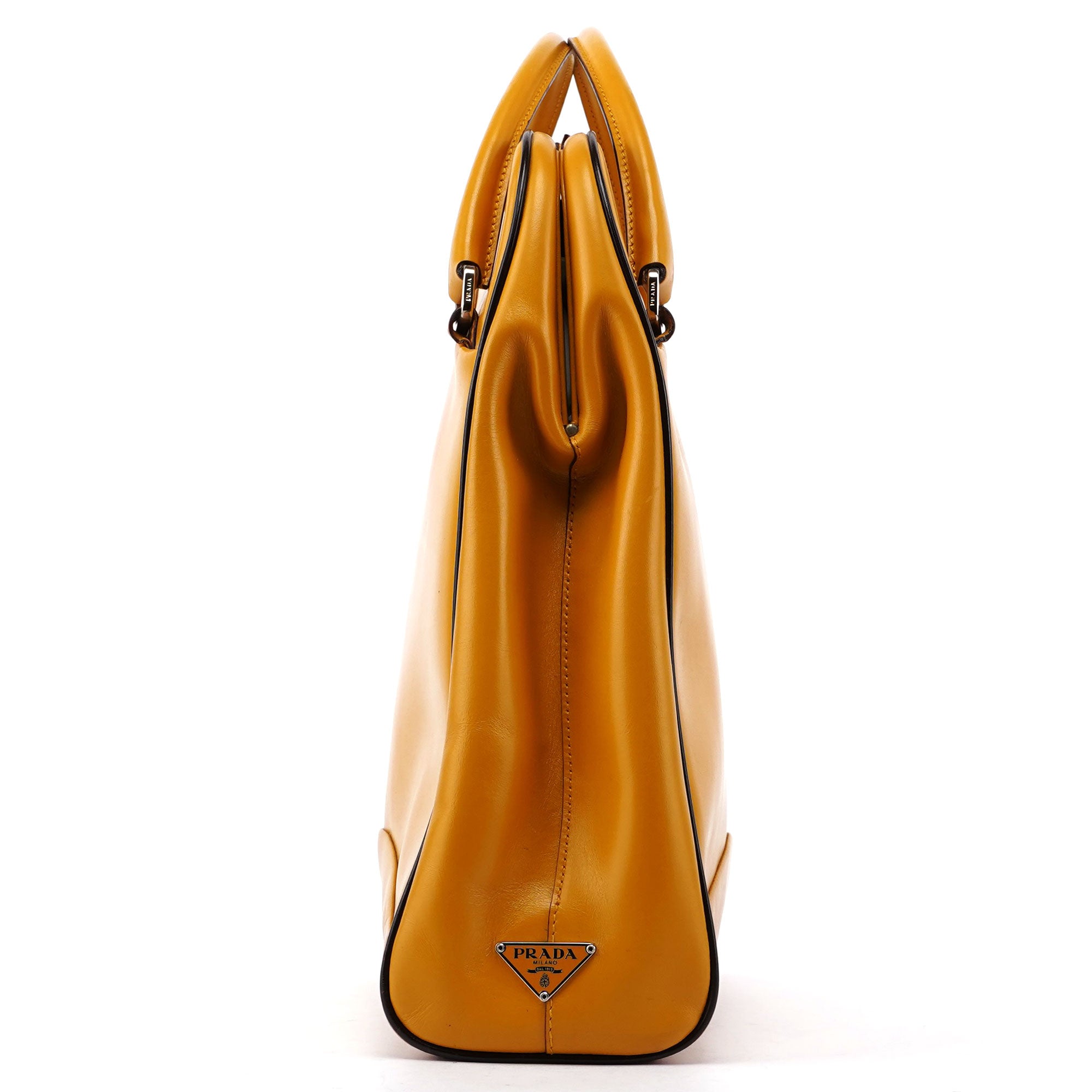 Prada Yellow Leather Handbag