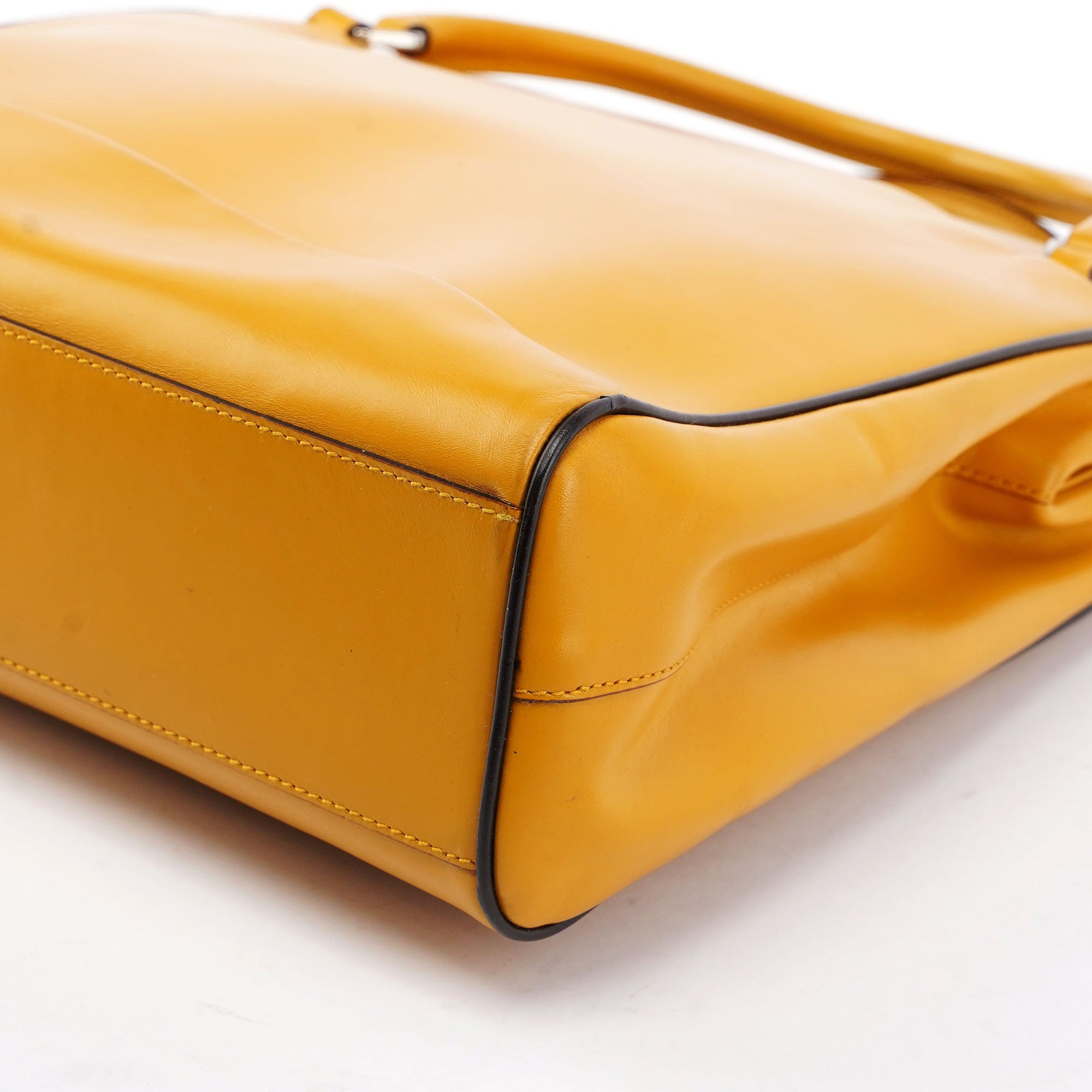 Prada Yellow Leather Handbag