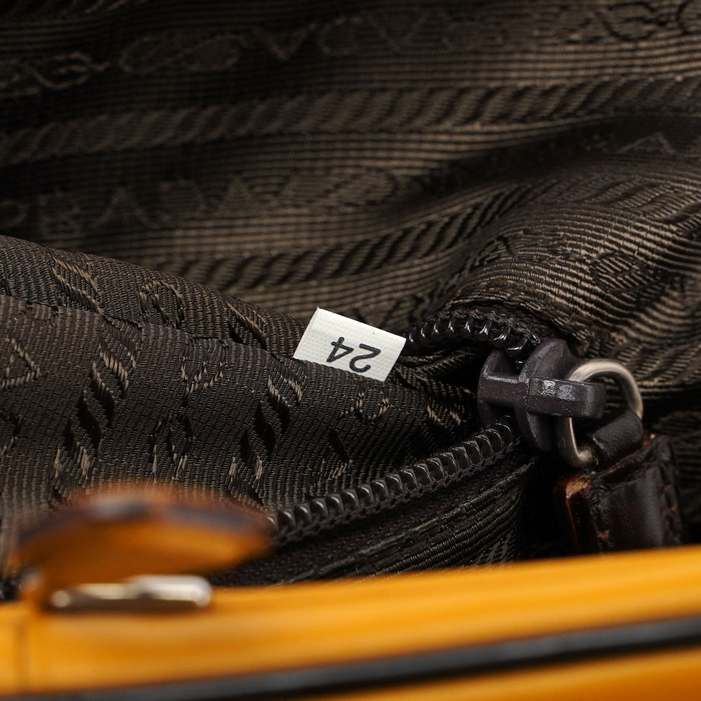 Prada Yellow Leather Handbag