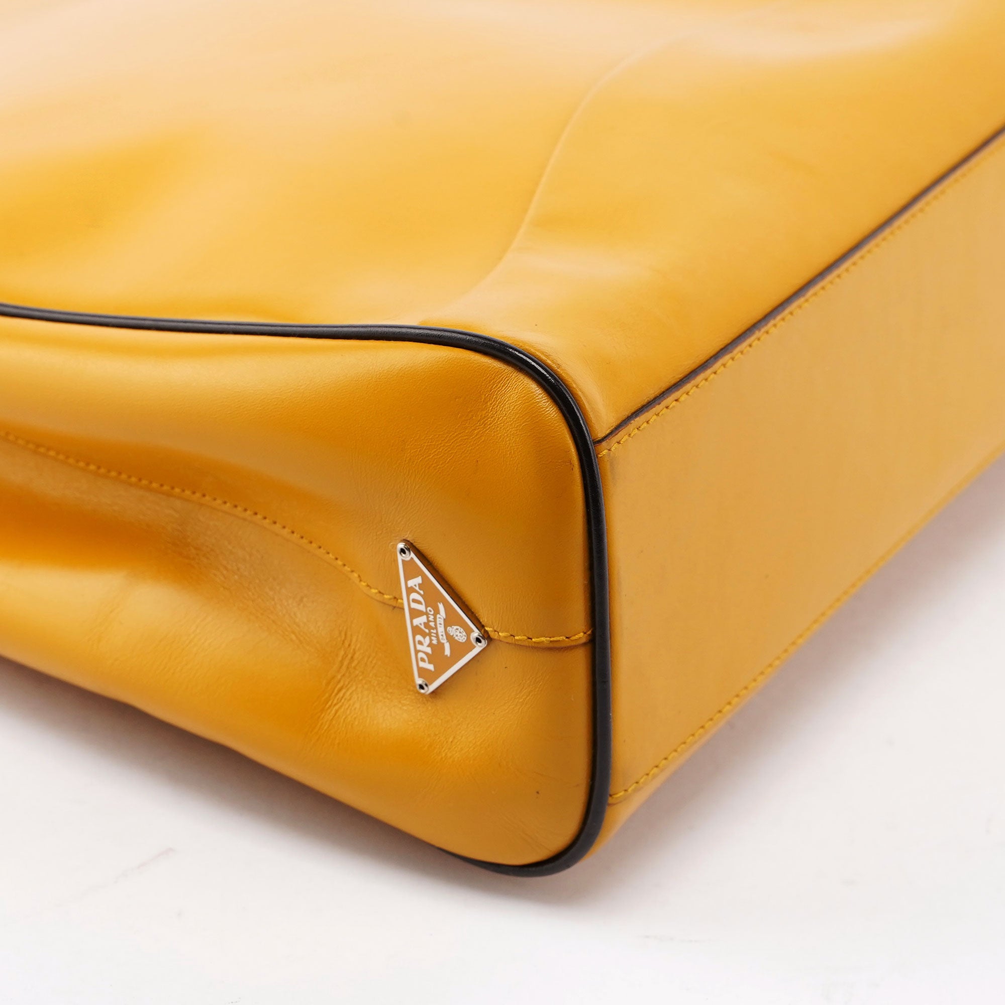 Prada Yellow Leather Handbag