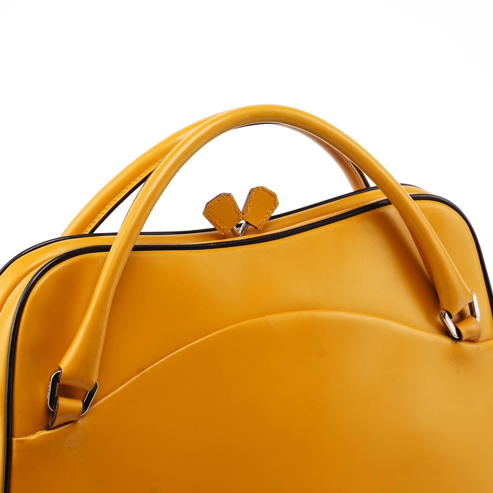 Prada Yellow Leather Handbag