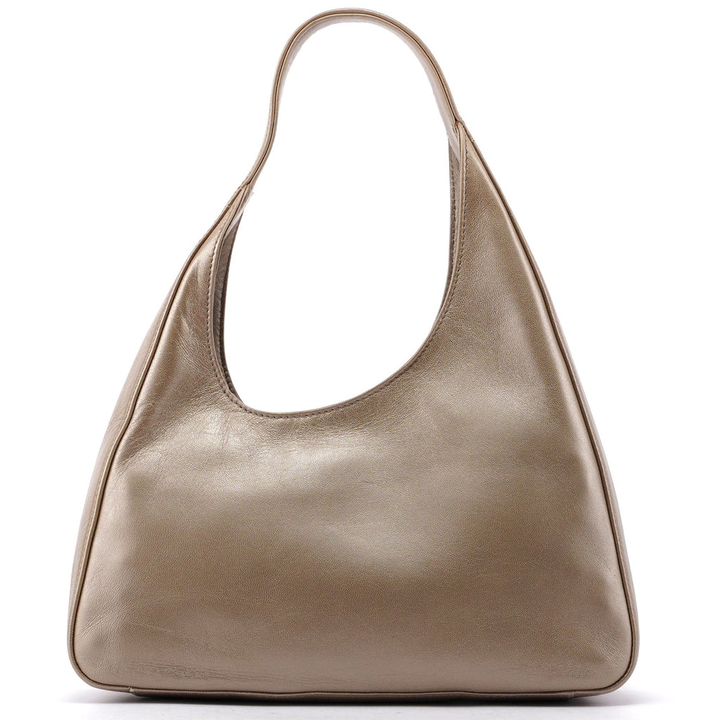 Prada Beige Leather Asymmetrical Hobo Bag