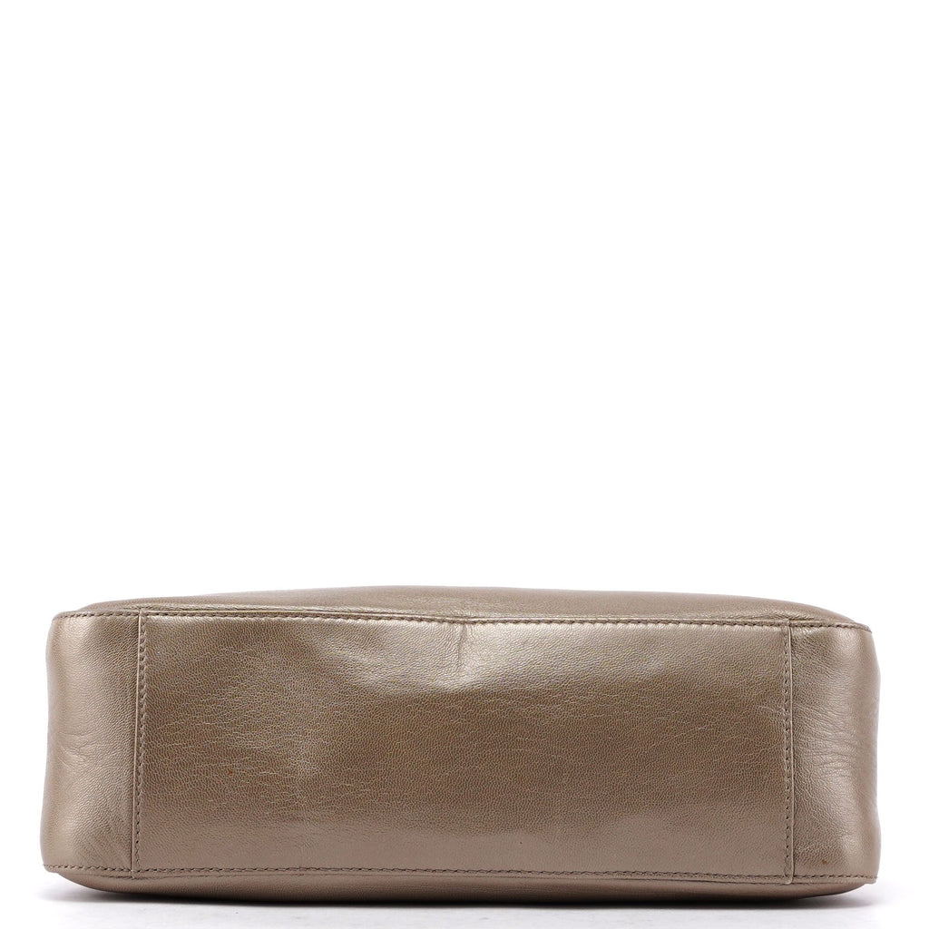 Prada Beige Leather Asymmetrical Hobo Bag
