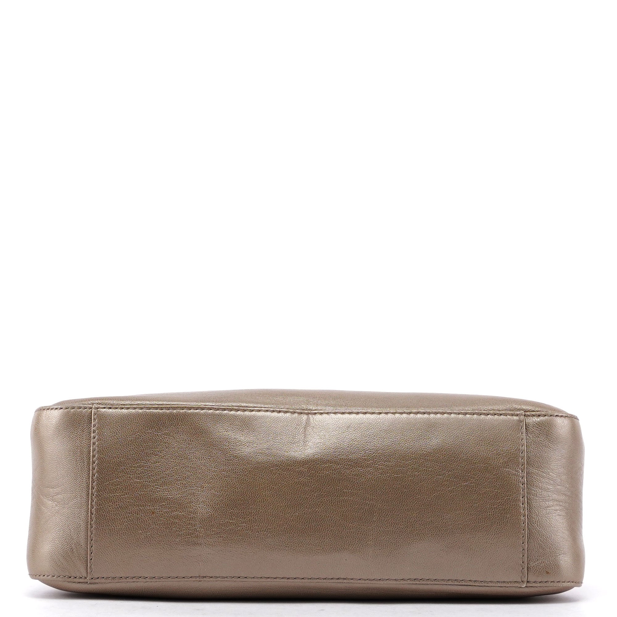Prada Beige Leather Asymmetrical Hobo Bag