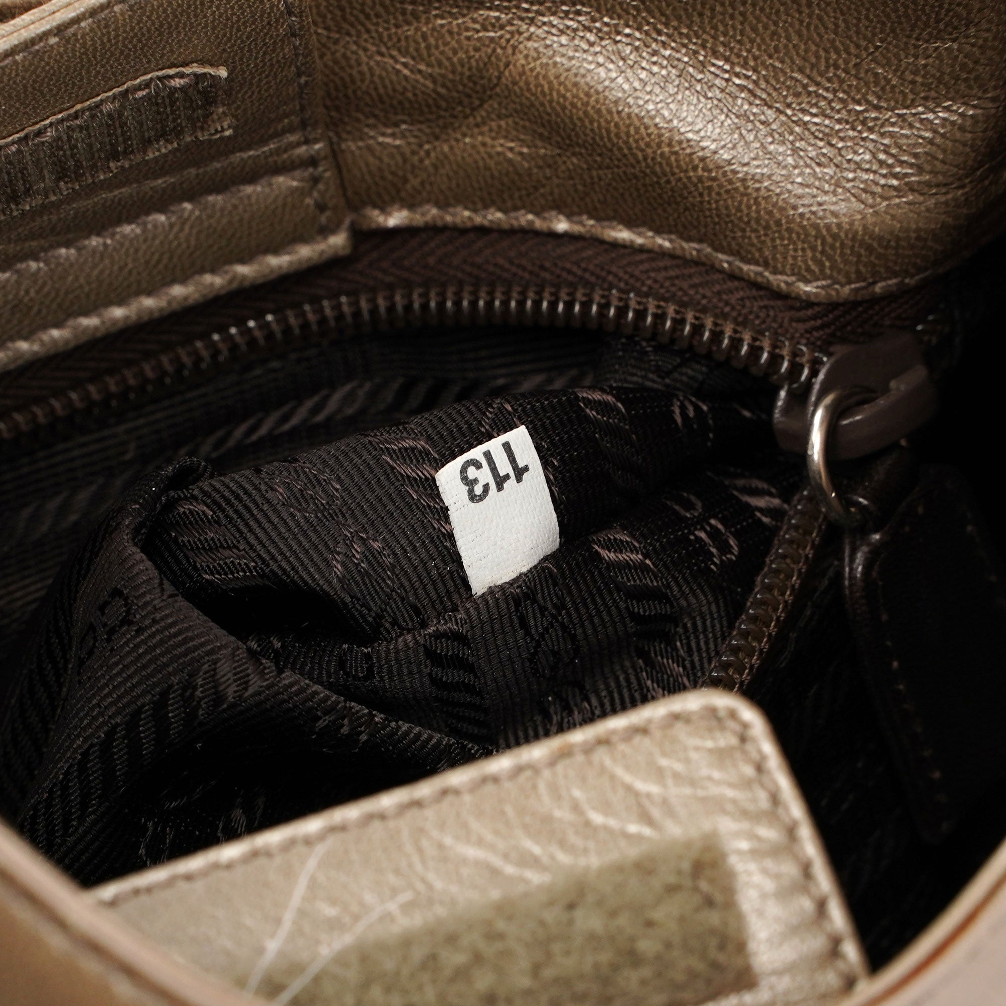 Prada Beige Leather Asymmetrical Hobo Bag