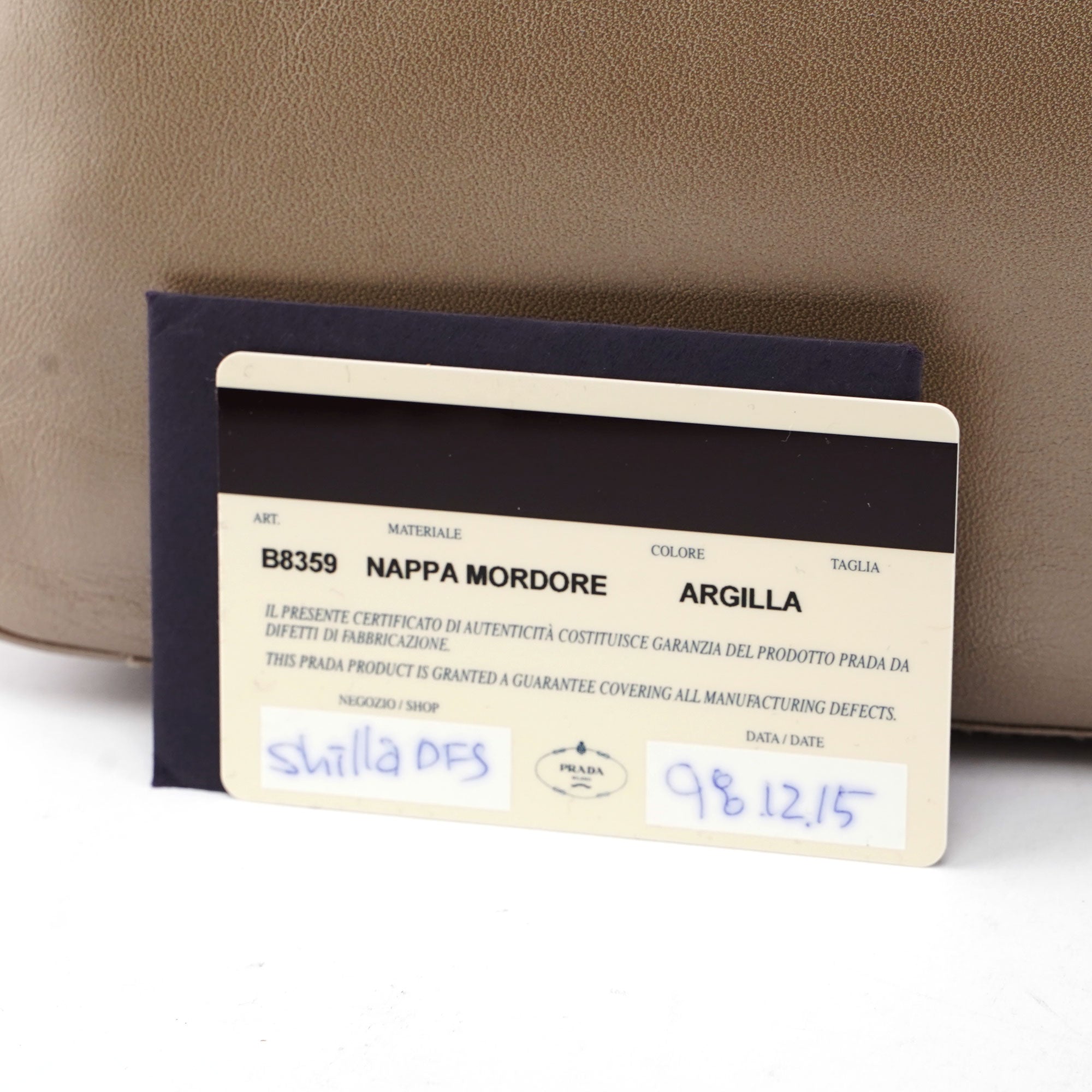 Prada Beige Leather Asymmetrical Hobo Bag